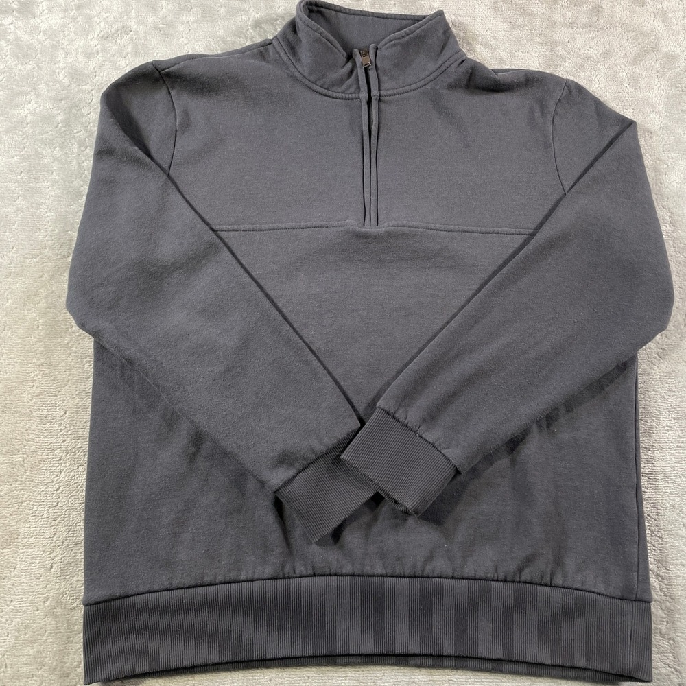 Mountain and‎ Isles Pullover Sweatshirt Mens Medium Gray Quarter Zip  Preppy
